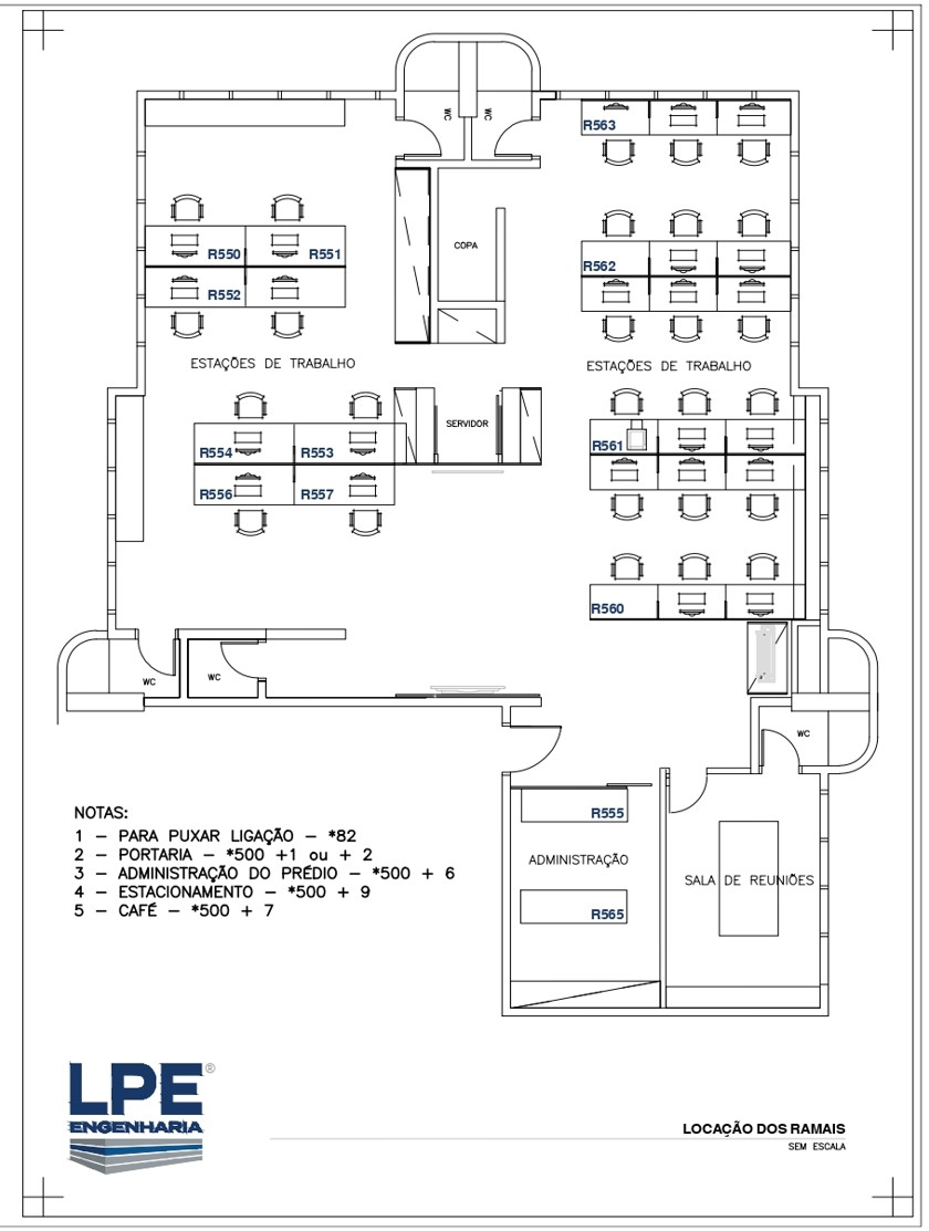 Mapa do escritório LPE